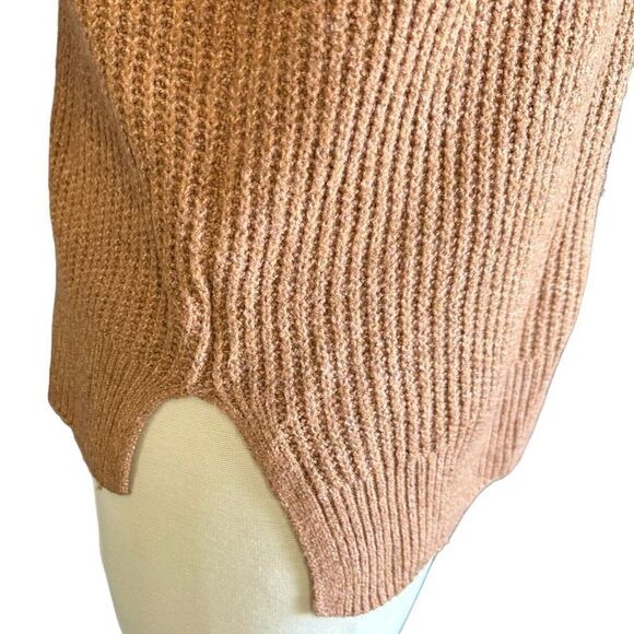 Pink Rose Crossover V Shape Cozy Soft Ribbed Pullover Sweater - Picture 7 of 7